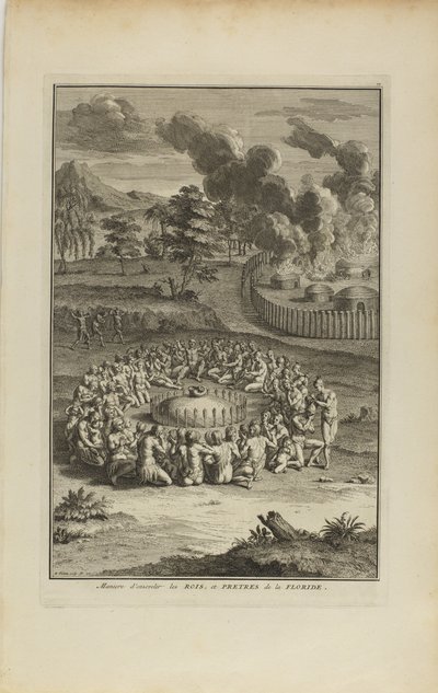 Manner of Burying the Kings and Priests of Florida by Bernard Picart