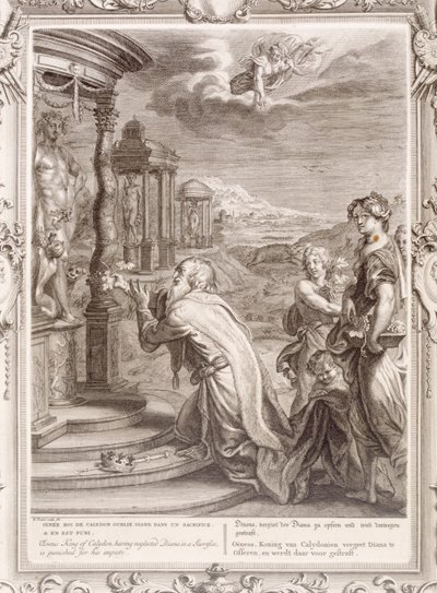 Oeneus, King of Calydon, Having Neglected Diana in a Sacrifice is Punished for his Impiety, 1731 by Bernard Picart