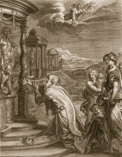 Oeneus, King of Calydon, Having Neglected Diana in a Sacrifice is Punished for His Impiety, 1731 by Bernard Picart