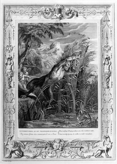Pan Pursues Syrinx Who is Transformed into a Reed by Bernard Picart