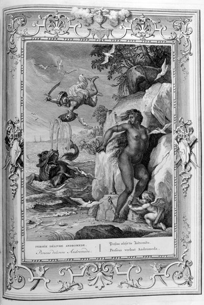 Perseus delivers Andromeda from the sea monster by Bernard Picart