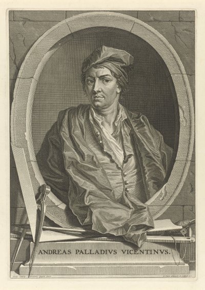 Portrait of the Architect Andrea Palladio 1508-1580 After Paolo Veronese, 1716 by Bernard Picart