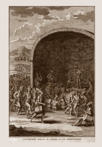 Religious Ceremony of the Inhabitants of the Isle of Hispaniola by Bernard Picart