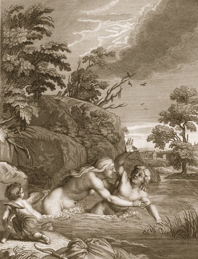 Salmacis and Hermaphroditus United in One Body, 1731 by Bernard Picart