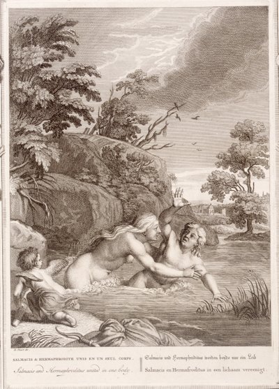 Salmacis and Hermaphroditus United in One Body by Bernard Picart