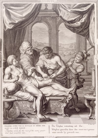 Telephus Cured by the Rust of the Same Spear Which Wounded Him by Bernard Picart