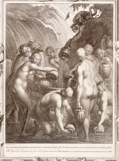The Danaids Condemned to Fill Bored Vessels with Water, 1730 by Bernard Picart