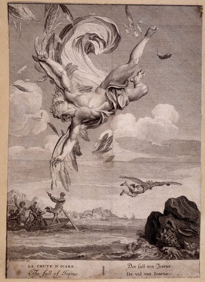 The Fall of Icarus - Engraving by Bernard Picart by Bernard Picart