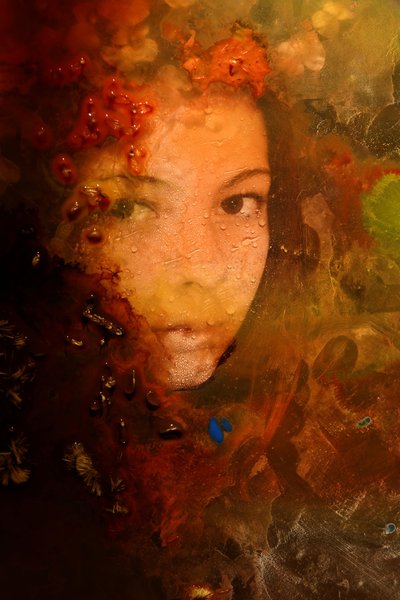 Mysterious Woman Portrait by Bernard Scribante