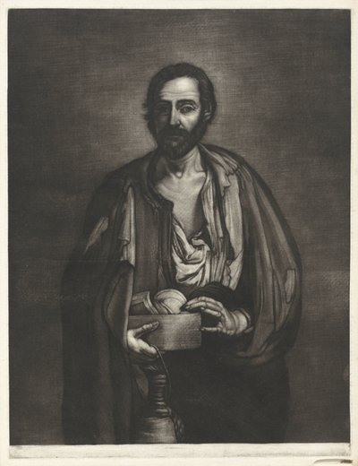 Beggar Philosopher with Wooden Bowl and Wine Bottle by Bernard Vaillant