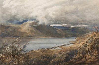 North Wales, possibly a stretch of the Ffestiniog railway by Bernard Walter Evans
