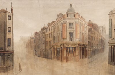 The Crown, corner of Great White Lion Street, now Mercer Street, and Monmouth Street, Seven Dials, London by Bernard Walter Evans