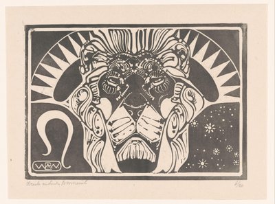 Head of a Lion by Bernard Willem Wierink (signed by artist)