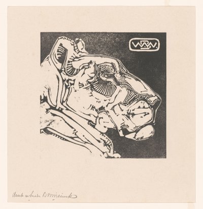 Head of a Lioness by Bernard Willem Wierink (signed by artist)