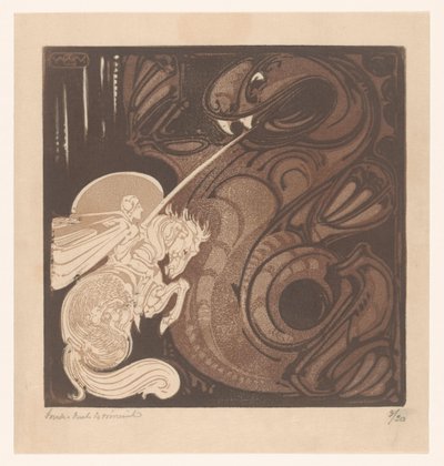 Saint George by Bernard Willem Wierink (signed by artist)