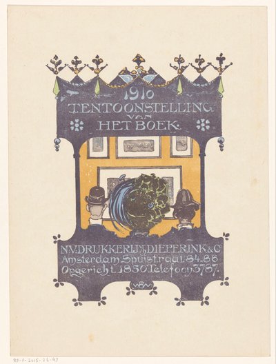 Advertisement of the Amsterdam Stone and Book Printing Company Dieperink & Co by Bernard Willem Wierink