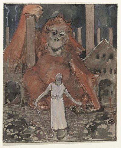 Knight and Giant Ape by Bernard Willem Wierink