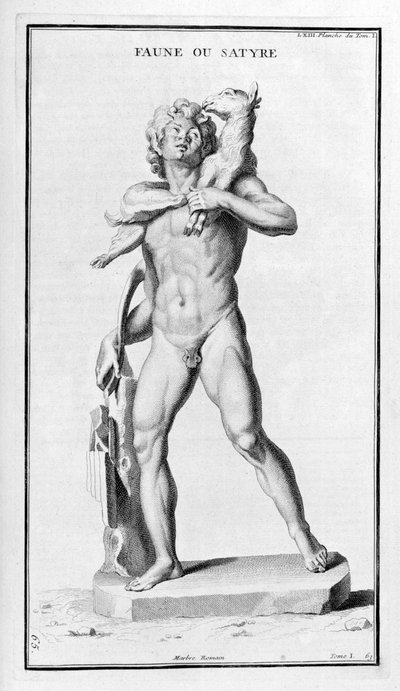 Faun or Satyr, after a Roman statue, 1757 by Bernard de Montfaucon