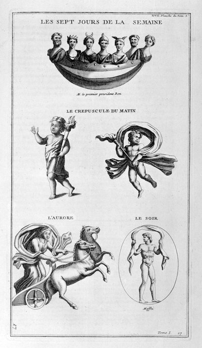 Seven Days of the Week: Twilight, Morning, Dawn, the Evening by Bernard de Montfaucon
