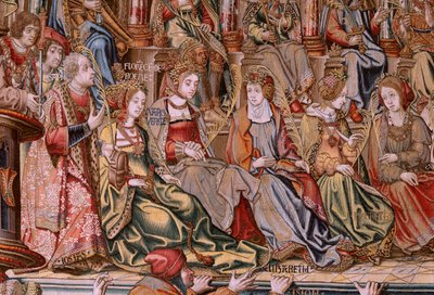 Flemish tapestry. Series The Honours. Honour. Second tapestry in the series. Model Cartoonists from the circle of Bernard van Orley and Jan Gossaert. Manufacture Pieter van Aelst, Brussels. Ca 1550 by Bernard van Orley
