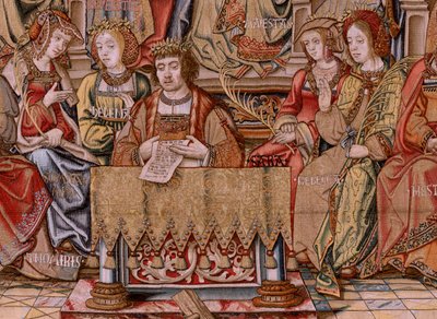 Flemish tapestry. Series The Honours. Honour. Second tapestry in the series. Ca 1550. by Bernard van Orley