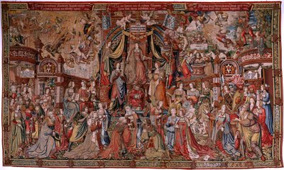 Flemish Tapestry. Series The Honours. Justice. Ninth Tapestry in the Series. Model Cartoonists from the Circle of Bernard van Orley and Jan Gossaert. Ca 1550 by Bernard van Orley