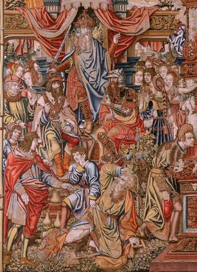 Flemish Tapestry. Series The Honours; Nobility. Fourth Tapestry in the Series. Model Cartoonists from the Circle of Bernard van Orley and Jan Gossaert. Manufacture Pieter van Aelst, Brussels. Ca 1550. Fabric Gold, Silver, Silk and Wool. by Bernard van Orley