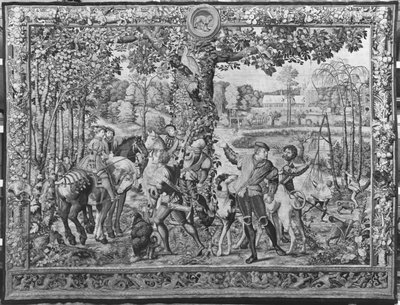 The Hunts of Maximilian, Leo, The Stag Hunt, Gobelins Factory by Bernard van Orley