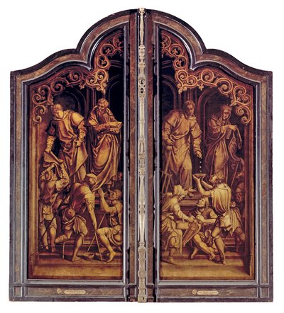 The Last Judgement and the Seven Works of Mercy, Closed by Bernard van Orley