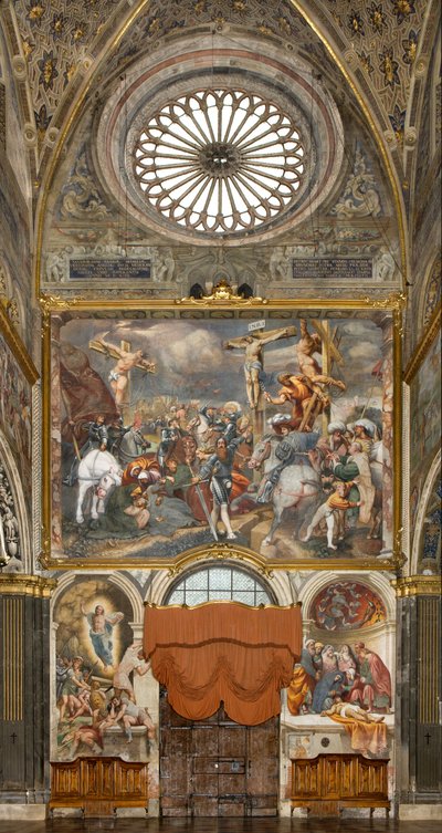 Counterfaccata, IL Pordenone, Crucifixion 1520-21, Deposition 1522, Bernardino Gatti, Resurrection 1529 by Bernardino Gatti