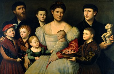 Portrait of Arrigo Licinio and His Family by Bernardino Licinio