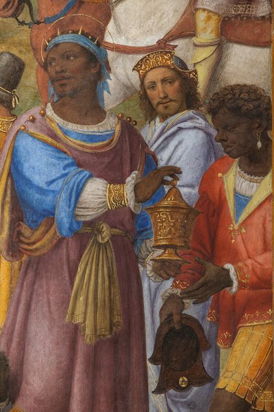Detail of the Adoration of the Three Wise Men (detail) by Bernardino Luini