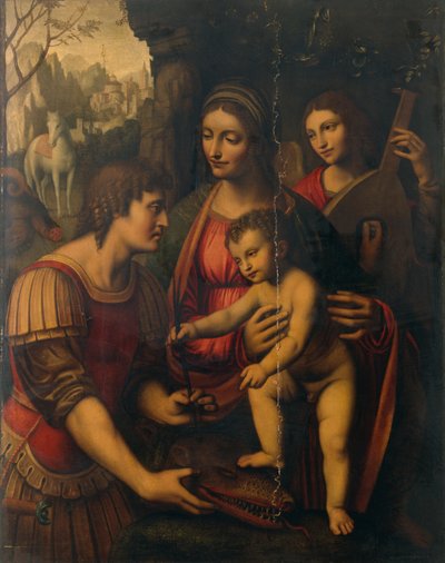 Madonna and Child with Saint George and an Angel by Bernardino Luini