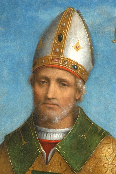Saint Ambrose (detail) by Bernardino Luini