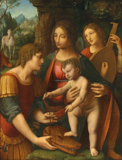 The Madonna and Child with Saint George and an Angel by Bernardino Luini