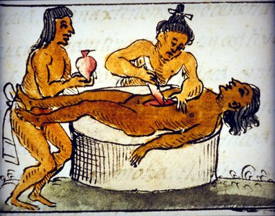 Human Sacrifice: Ritual Sacrifice Among the Aztecs. From a Manuscript by Bernardino de Sahagun by Bernardino de Sahagun
