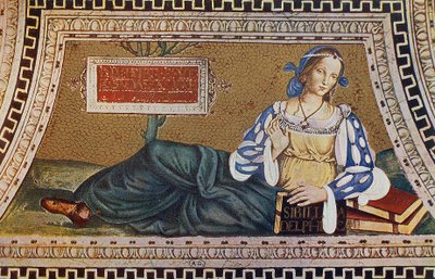 Sibyl of Delphi, Engraving from mosaic by Bernardino Pinturicchio by Bernardino di Betto (after) Pinturicchio