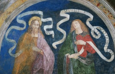 Andrew the Apostle and the Prophet Isaiah by Bernardino di Betto (workshop of) Pinturicchio