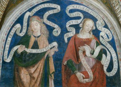 The Prophet Baruch and the Samian Sibyl by Bernardino di Betto (workshop of) Pinturicchio