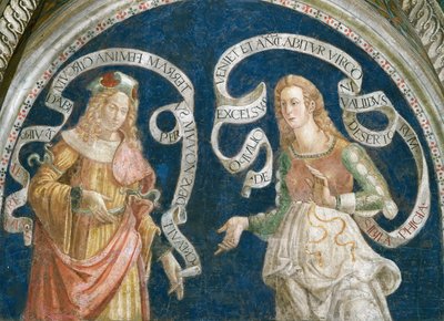 The Prophet Jeremiah and the Phrygian Sibyl by Bernardino di Betto (workshop of) Pinturicchio