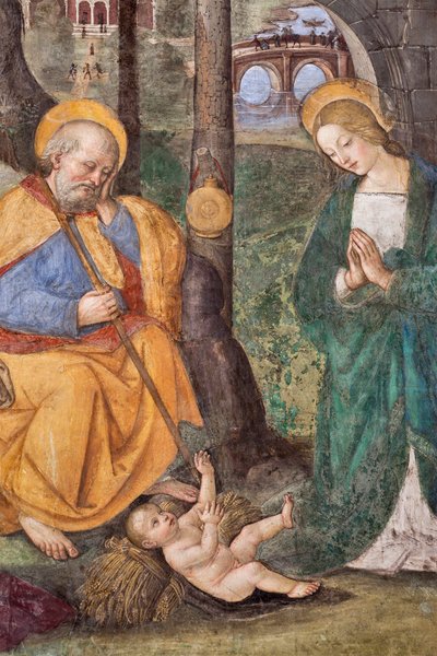 Adoration of the Shepherds (detail) by Bernardino di Betto Pinturicchio