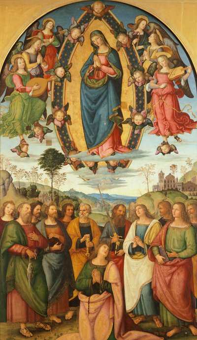 Assumption of Virgin by Bernardino di Betto Pinturicchio