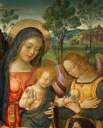 Our Lady of Peace (detail) by Bernardino di Betto Pinturicchio