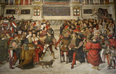 Italy Tuscany Siena, Cathedral The Duomo: The Coronation of Pius II by Bernardino di Betto Pinturicchio