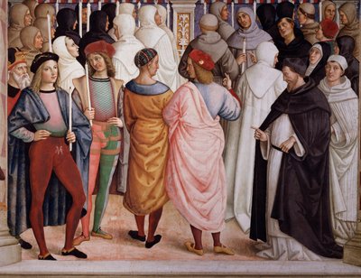 Pius II Canonized St Catherine of Siena in 1461 (Detail) by Bernardino di Betto Pinturicchio