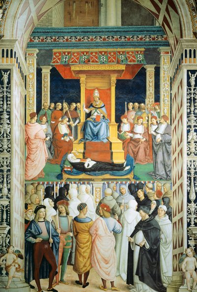 Pius II Canonizing Saint Catherine of Siena in 1461 by Bernardino di Betto Pinturicchio