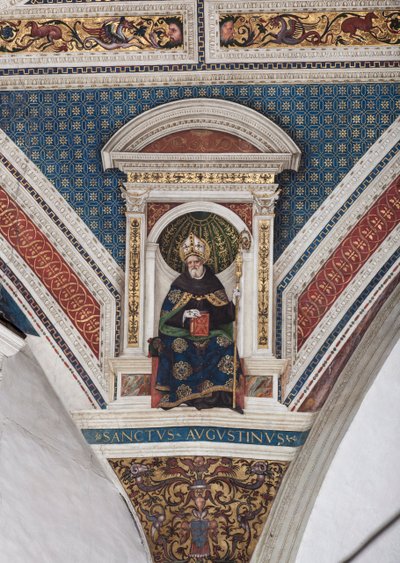 St Augustine of Hippo (detail) by Bernardino di Betto Pinturicchio