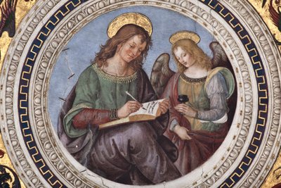 St Matthew (detail) by Bernardino di Betto Pinturicchio