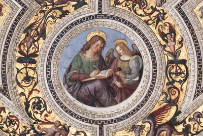 St Matthew (detail) by Bernardino di Betto Pinturicchio