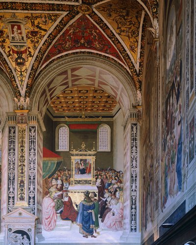Stories of Pius II: Piccolomini Elected Cardinal by Bernardino di Betto Pinturicchio